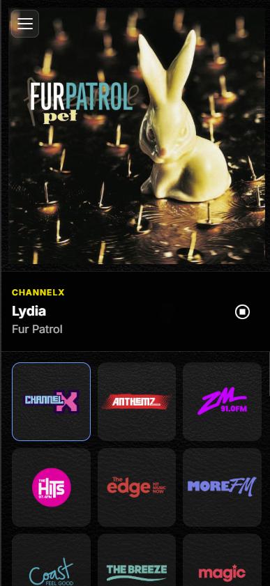 Screenshot of the Better Radio PWA